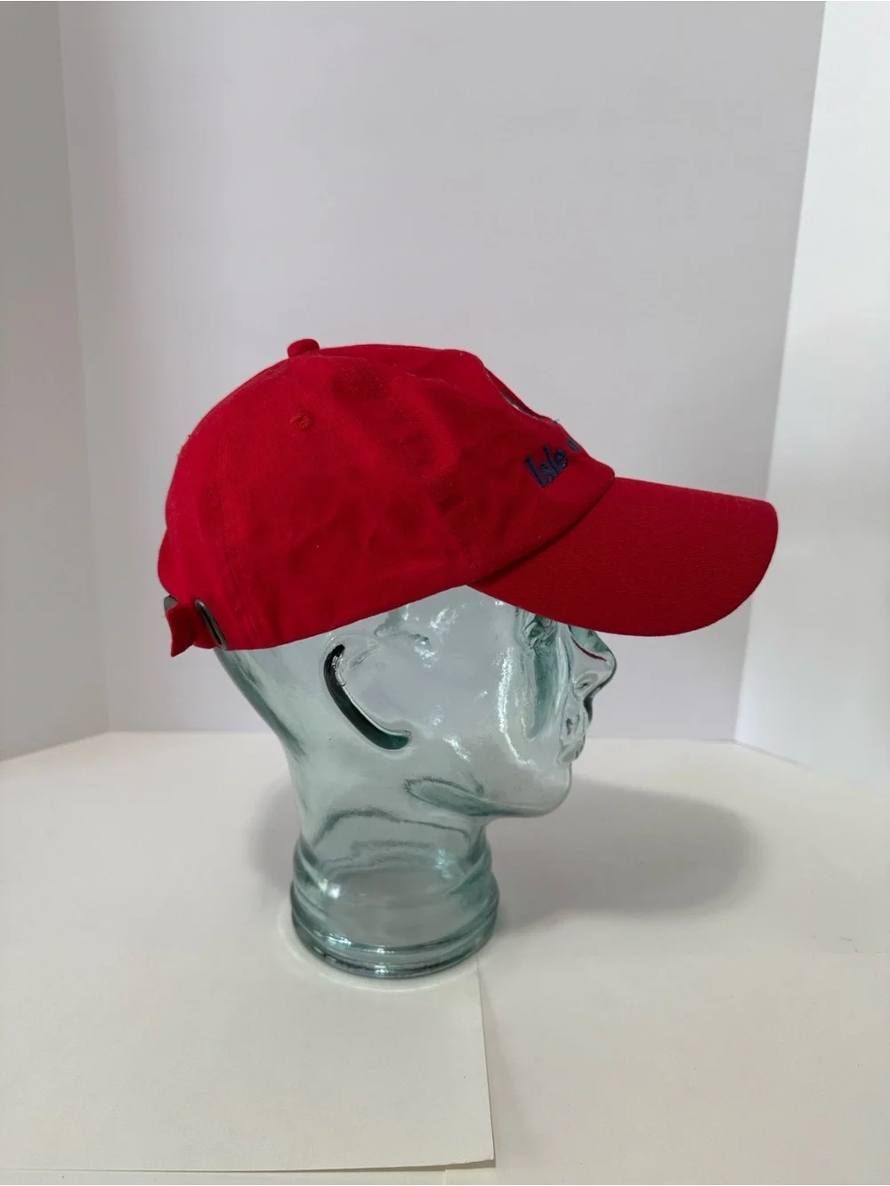 Red Embroidered 'Isle of Palms' Baseball Cap